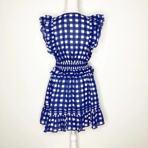 NWT Cleobella Benny Mini Dress, Painterly Gingham - Small - Picture 4 of 7